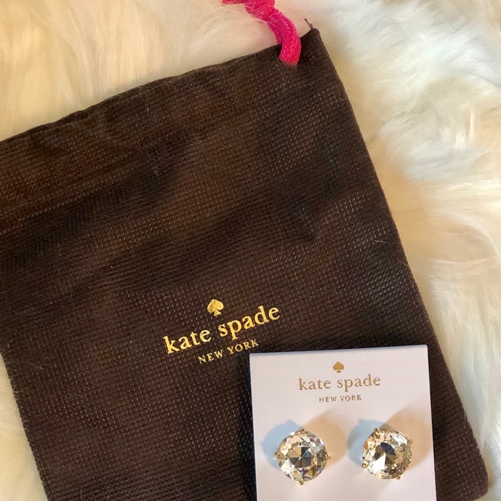 Kate Spade clear gumdrop stud earrings